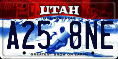 UT license plate A258NE