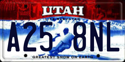 UT license plate A258NL