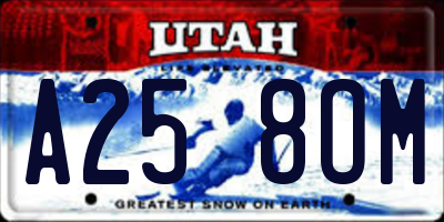 UT license plate A258OM