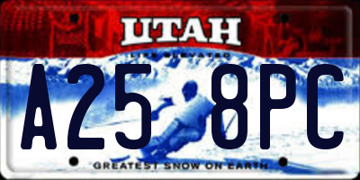 UT license plate A258PC