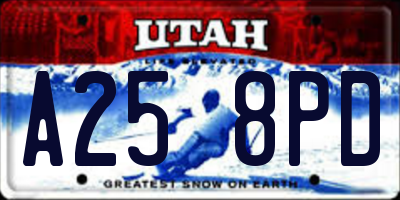 UT license plate A258PD