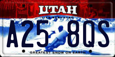 UT license plate A258QS