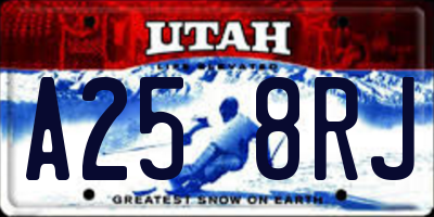 UT license plate A258RJ
