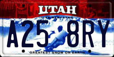 UT license plate A258RY
