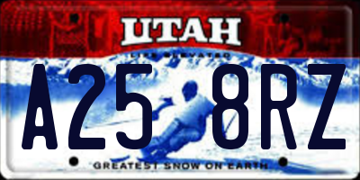 UT license plate A258RZ