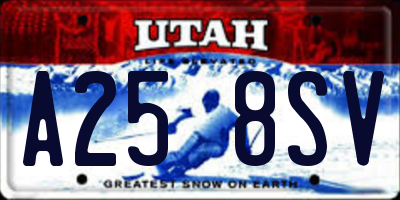 UT license plate A258SV