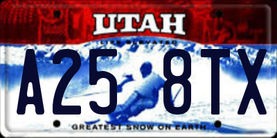 UT license plate A258TX