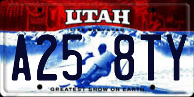 UT license plate A258TY