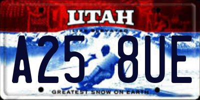 UT license plate A258UE
