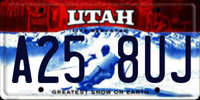 UT license plate A258UJ