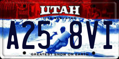 UT license plate A258VI