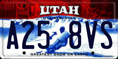 UT license plate A258VS