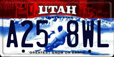 UT license plate A258WL