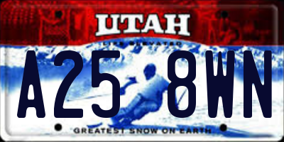 UT license plate A258WN