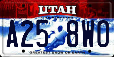 UT license plate A258WO