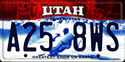 UT license plate A258WS