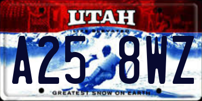 UT license plate A258WZ