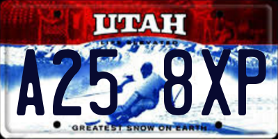 UT license plate A258XP