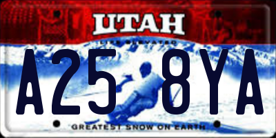 UT license plate A258YA