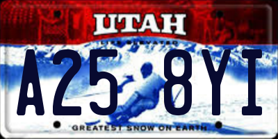 UT license plate A258YI