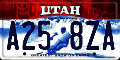 UT license plate A258ZA