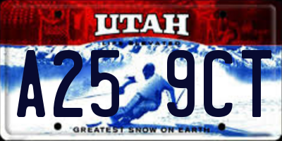 UT license plate A259CT