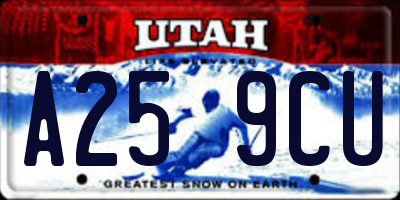 UT license plate A259CU