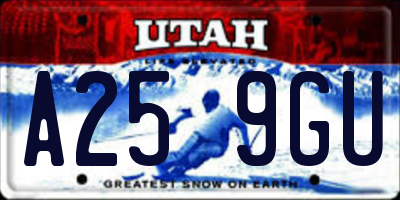 UT license plate A259GU