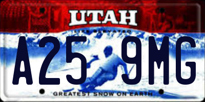 UT license plate A259MG