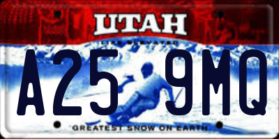 UT license plate A259MQ