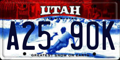 UT license plate A259OK