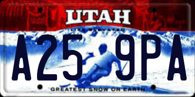 UT license plate A259PA