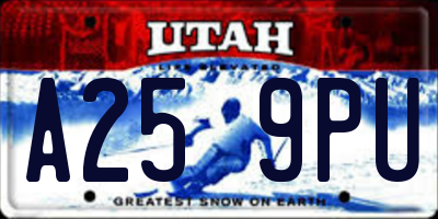 UT license plate A259PU