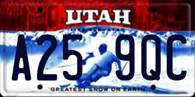 UT license plate A259QC