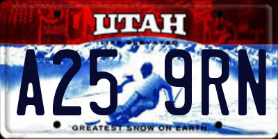 UT license plate A259RN