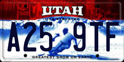 UT license plate A259TF