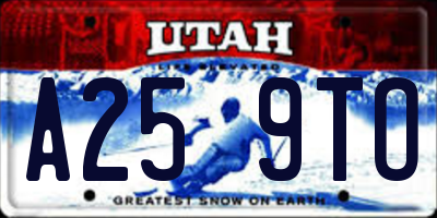 UT license plate A259TO