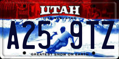 UT license plate A259TZ