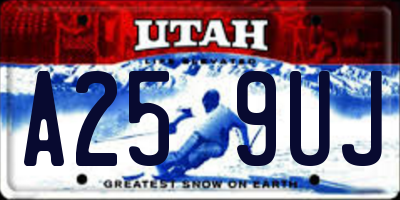 UT license plate A259UJ