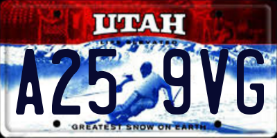 UT license plate A259VG