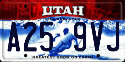 UT license plate A259VJ