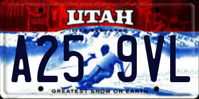 UT license plate A259VL