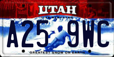 UT license plate A259WC