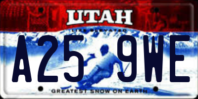 UT license plate A259WE