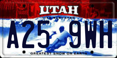 UT license plate A259WH