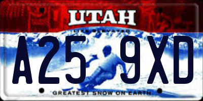 UT license plate A259XD