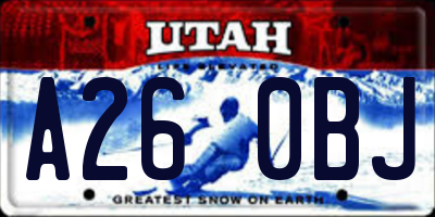 UT license plate A260BJ