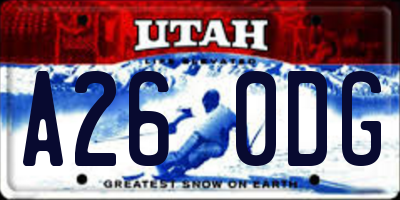 UT license plate A260DG