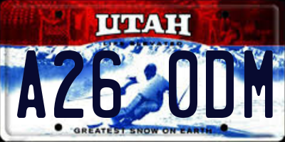 UT license plate A260DM