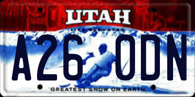 UT license plate A260DN